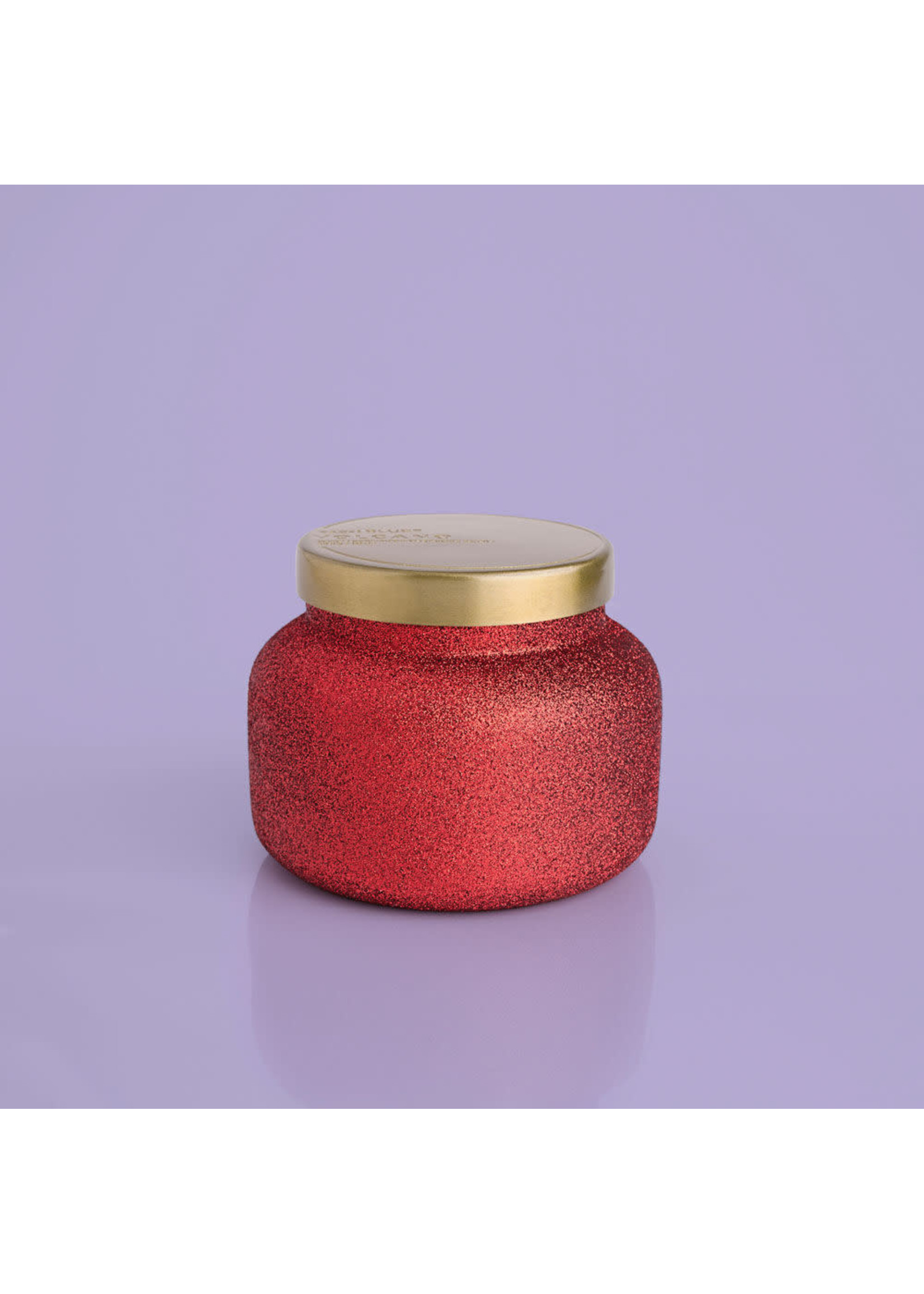 Capri Blue Volcano Glam Signature Jar (Red Glitter)