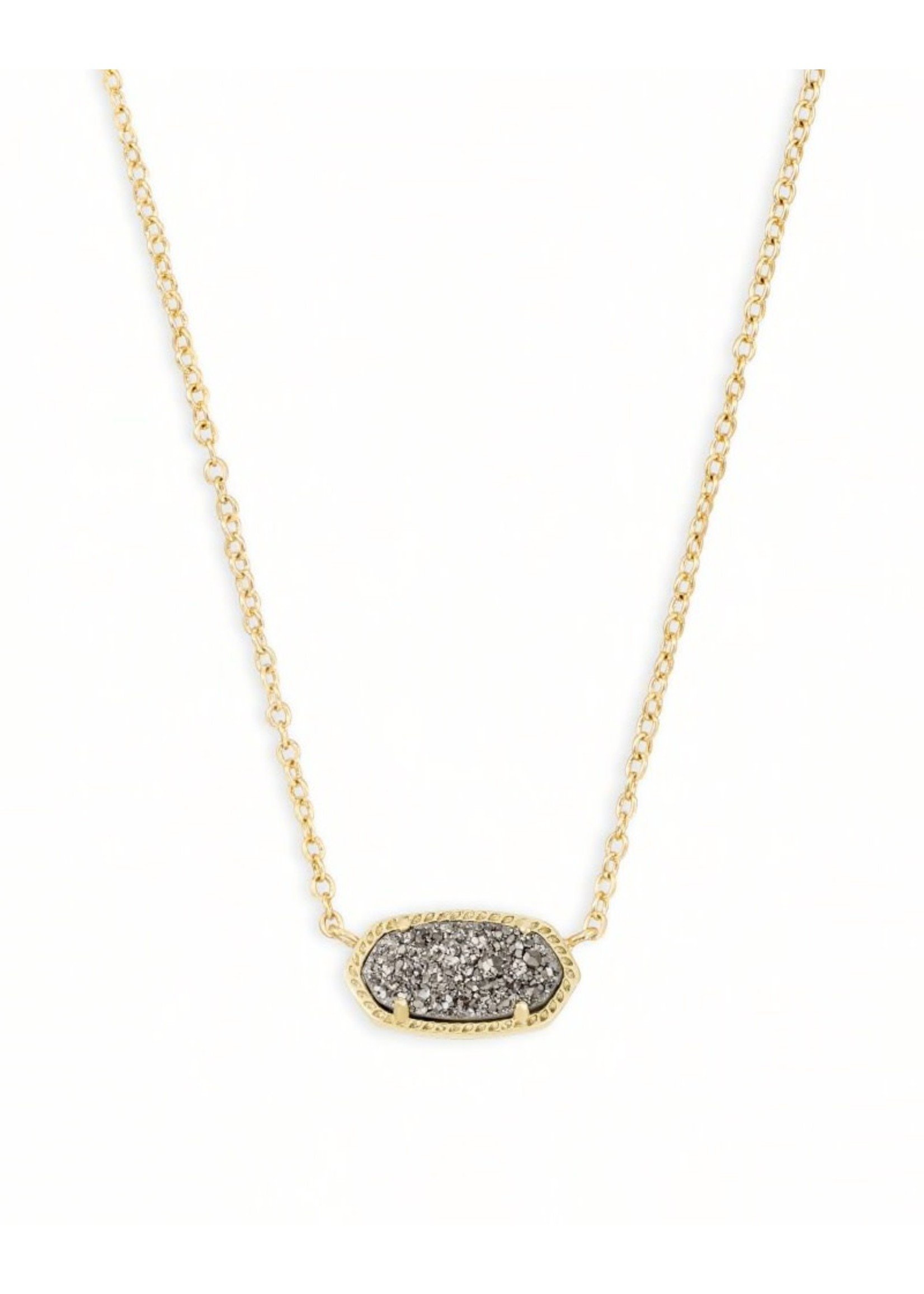 Kendra Scott Elisa Necklace (Gold Platinum Drusy)