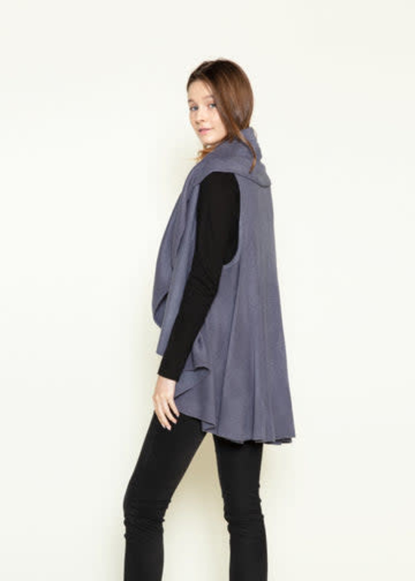 Look Shawl Vest (Denim) One Size