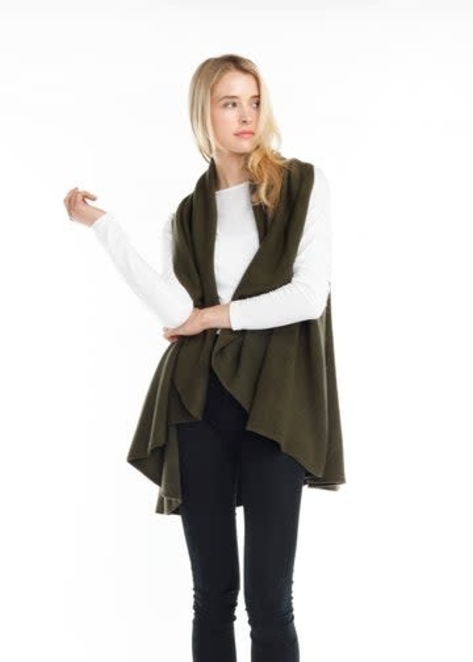 Look Shawl Vest (Olive)