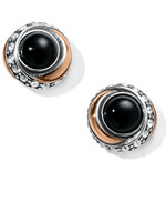 Brighton Neptune's Rings Black Agate Button Earrings