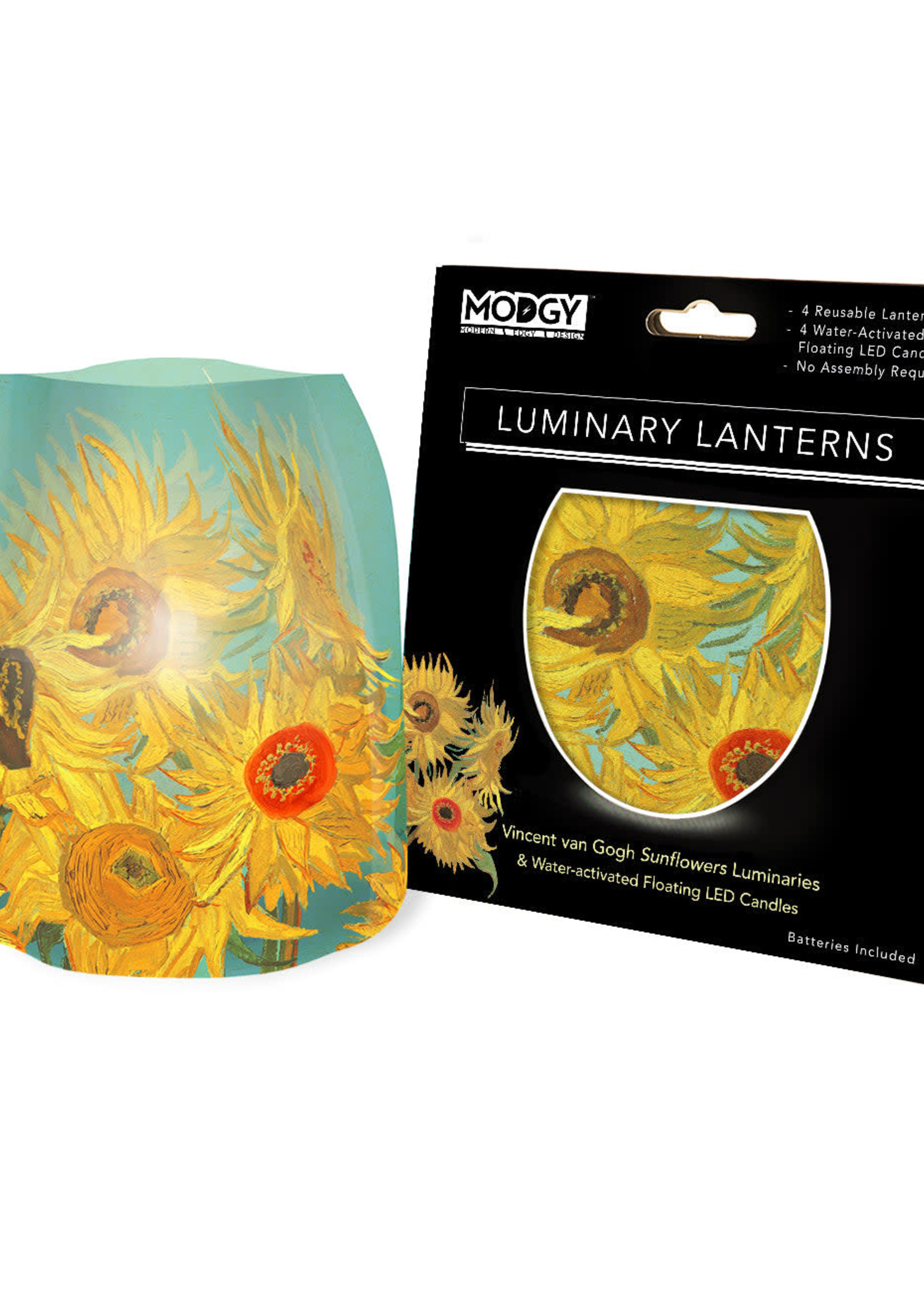 Modgy Van Gogh Sunflower Luminary Set