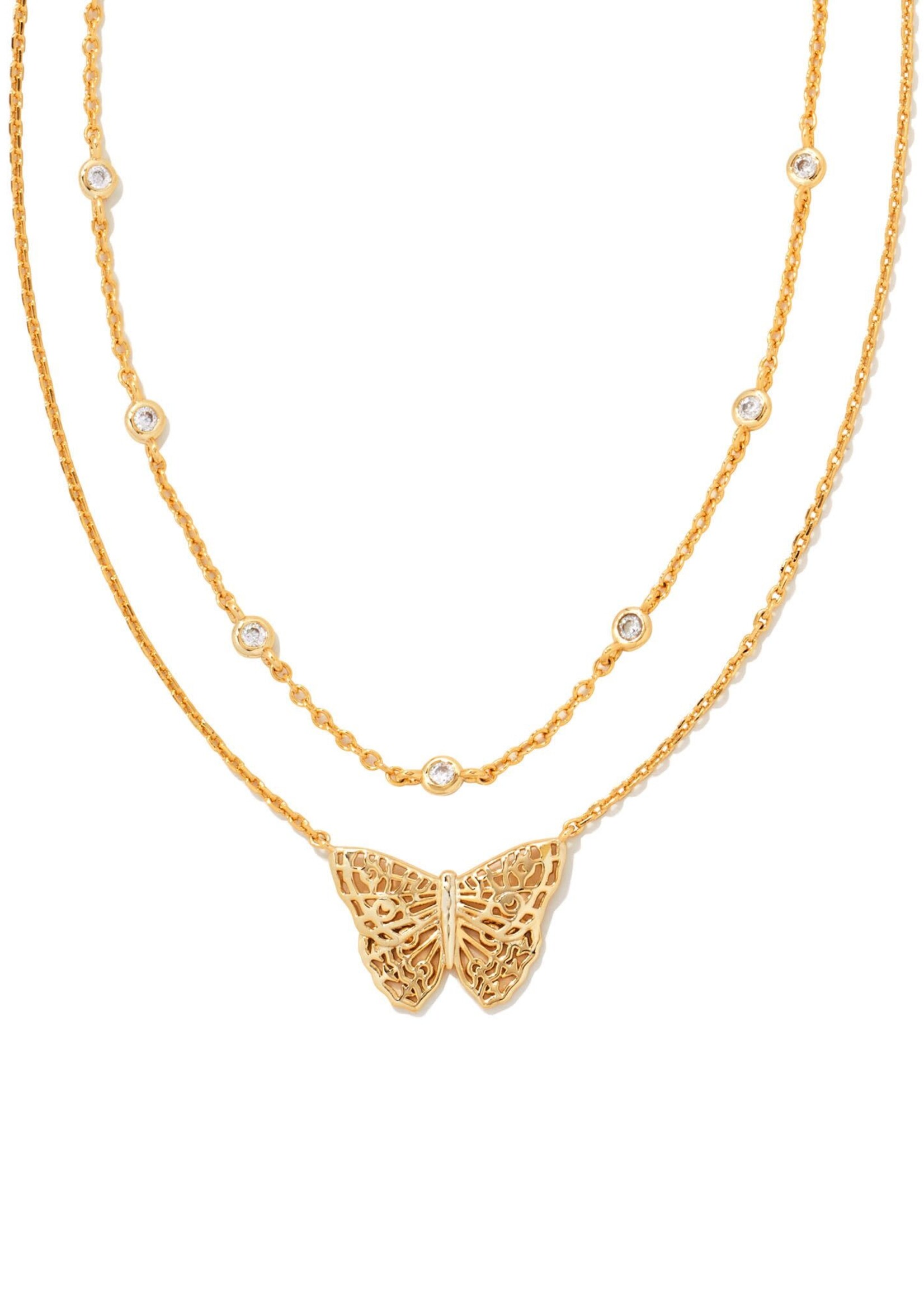 Kendra Scott Hadley Butterfly Mutli Strand Gold