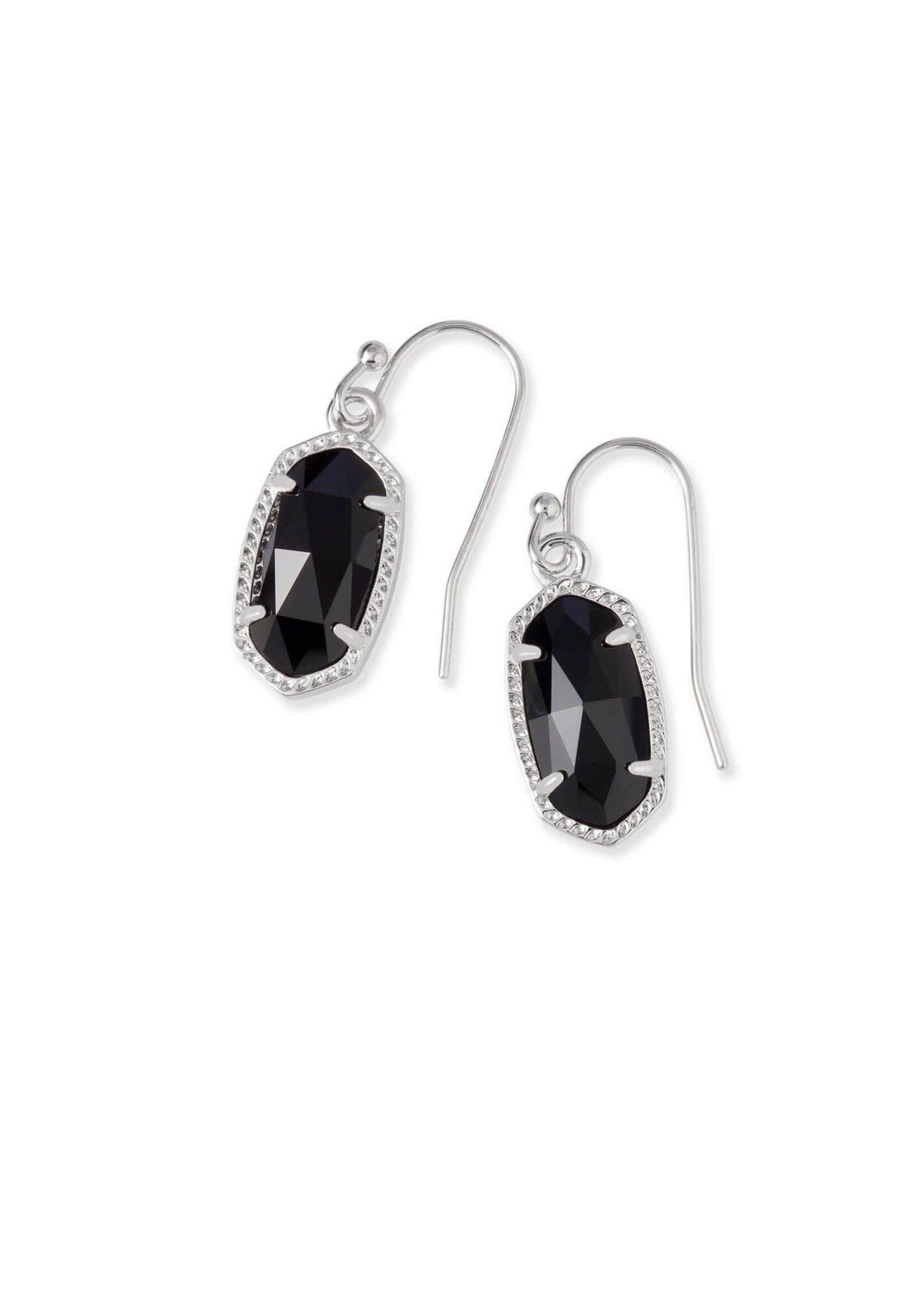 Kendra Scott Lee Drop Earrings Black Rhod