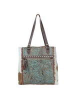 Myra Bag Amethyst Canvas & Hair Bag