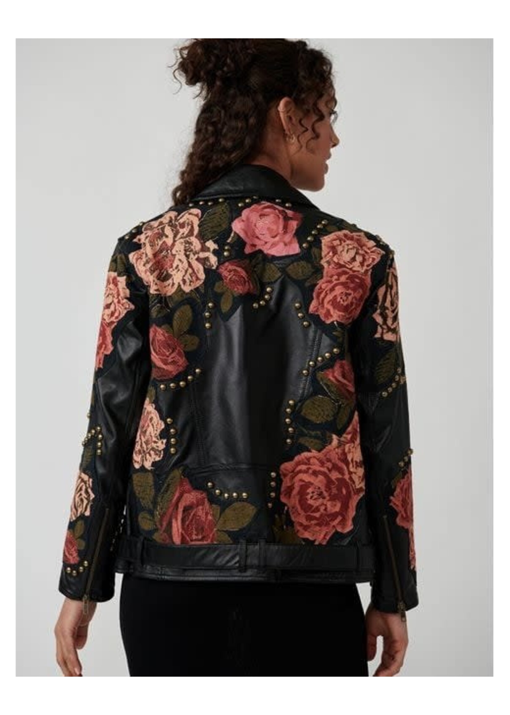 Free People Rebel Rose Moto Jacket