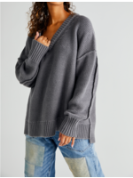 Free People Alli V Neck Sweater (Titan)