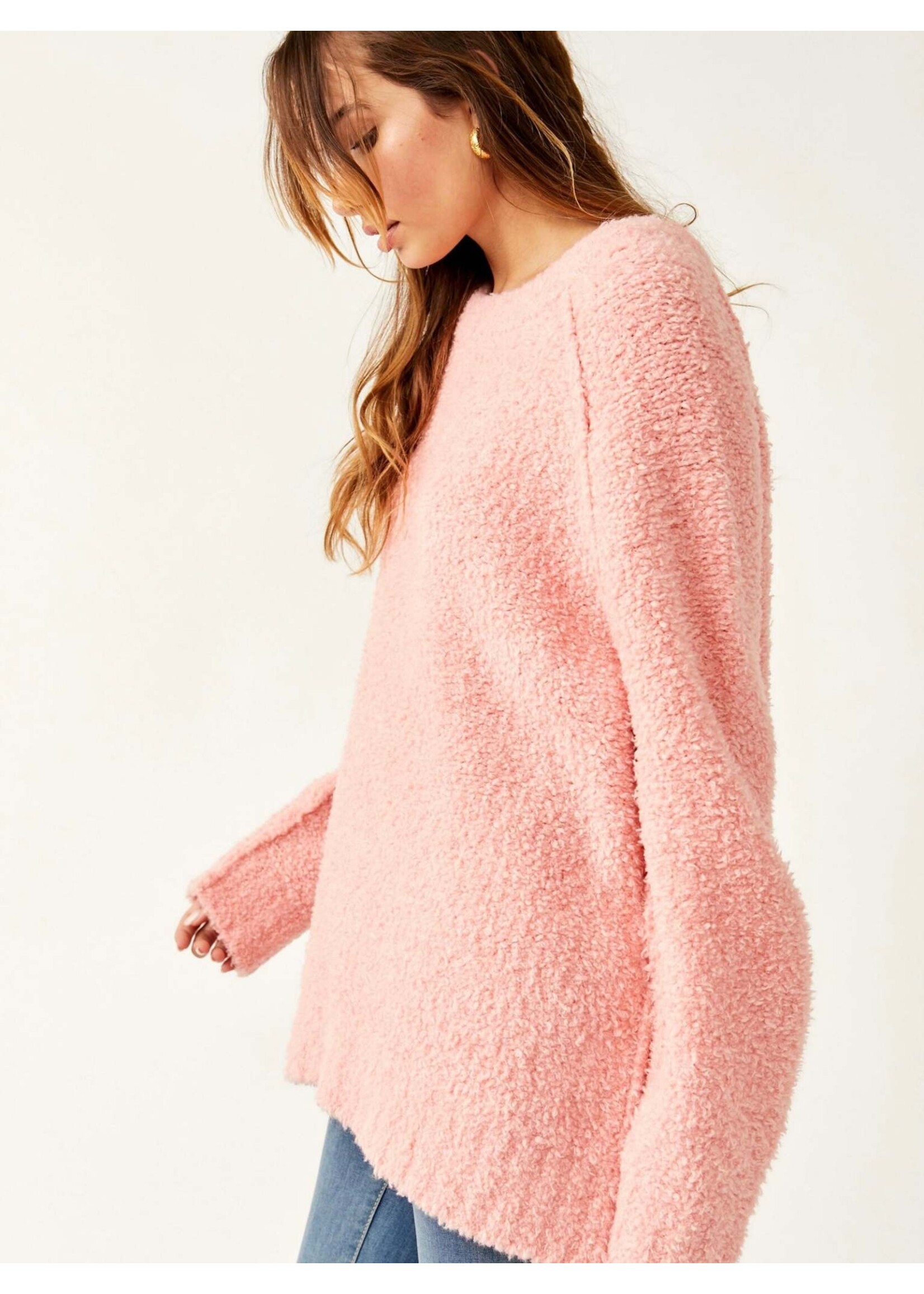 Free People Teddy Sweater Tunic (Pale Rosette)