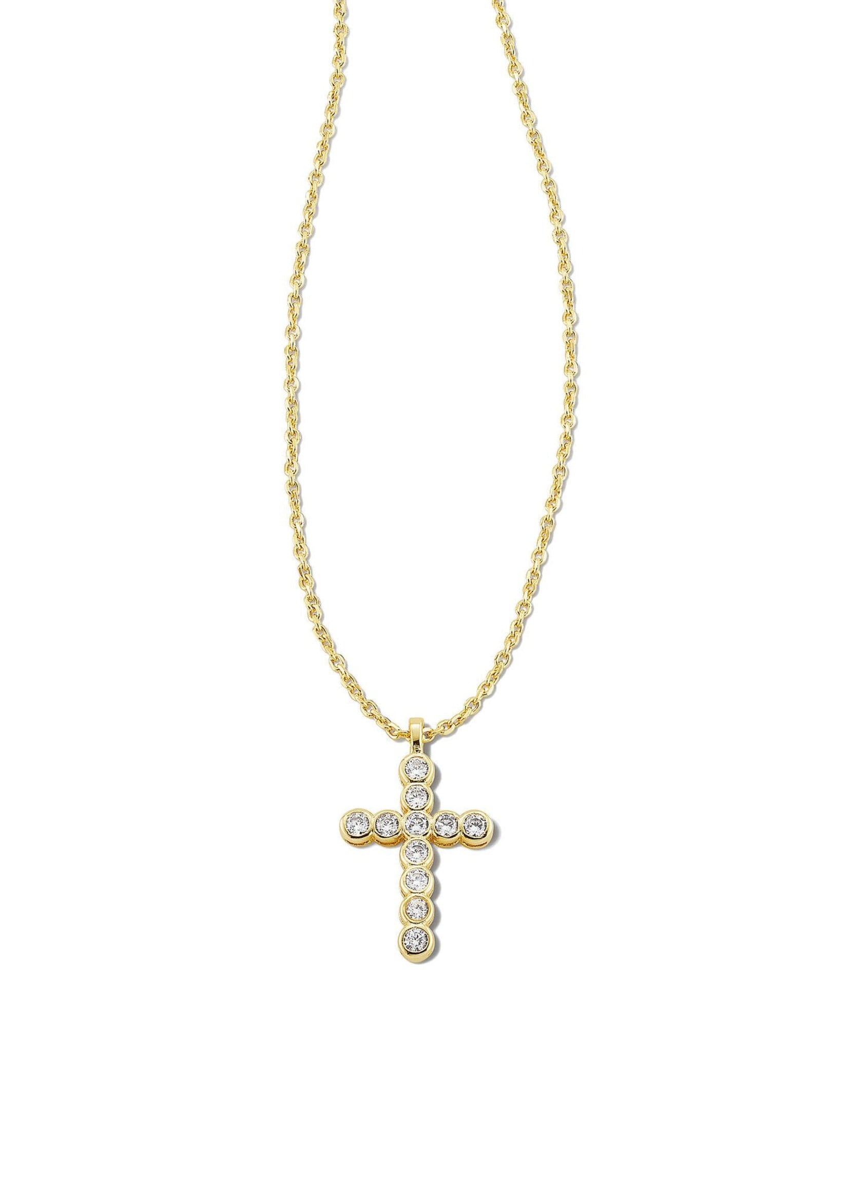 Kendra Scott CROSS CRYSTAL PENDANT NECKLACE