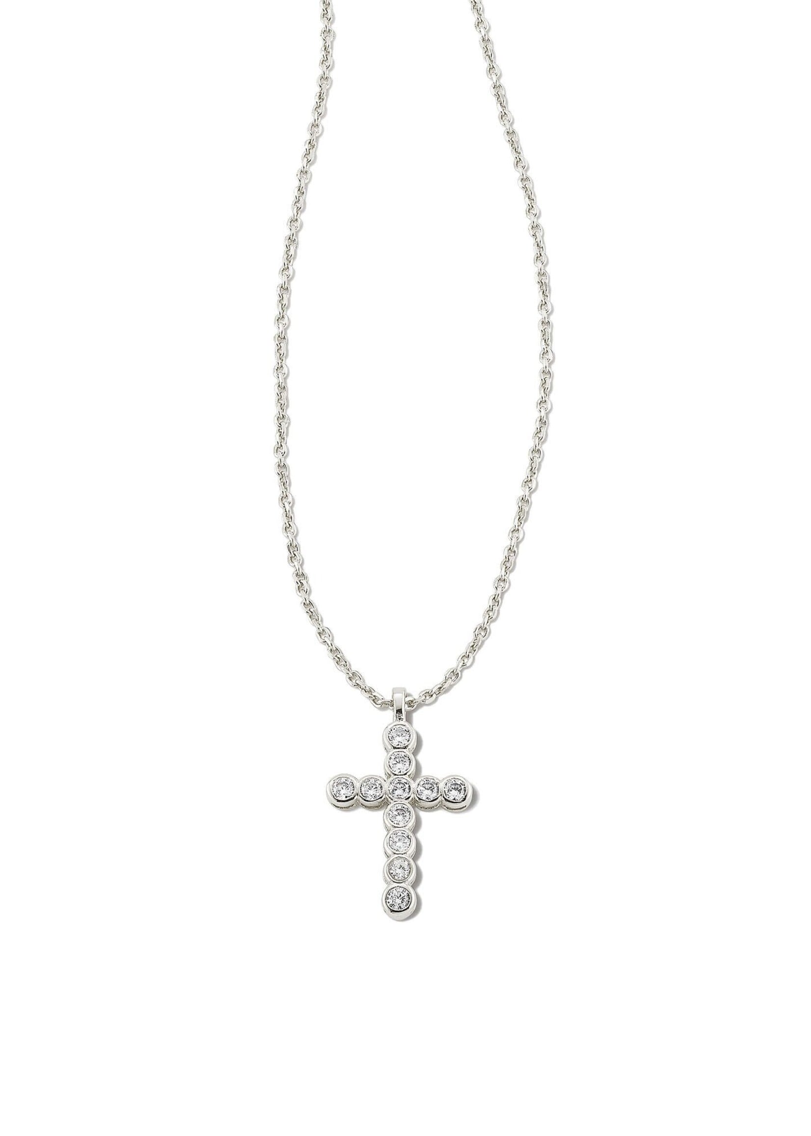 Kendra Scott CROSS CRYSTAL PENDANT NECKLACE