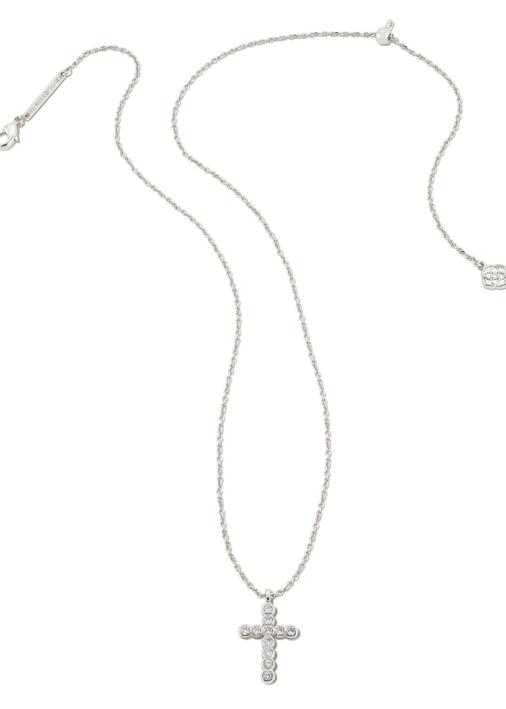 Kendra Scott CROSS CRYSTAL PENDANT NECKLACE