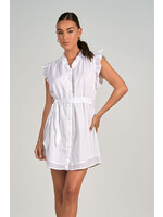 Elan Ruffle Dress (White)