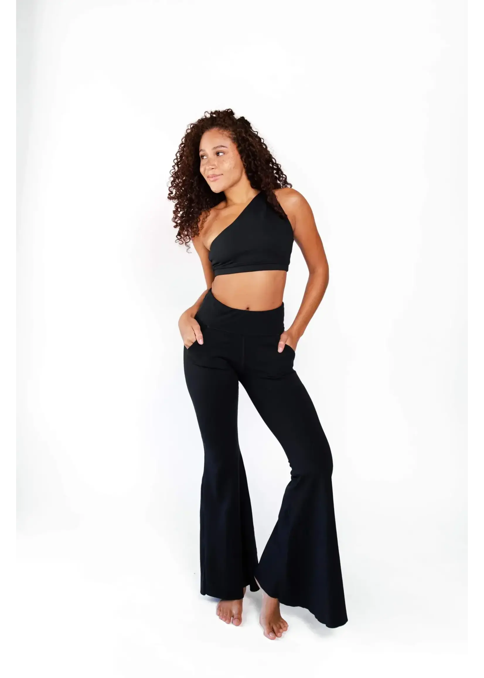 Yoga Democracy Bell Bottoms (Jet Black)