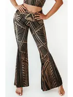 Yoga Democracy Elegant Empire Printed Bell Bottoms