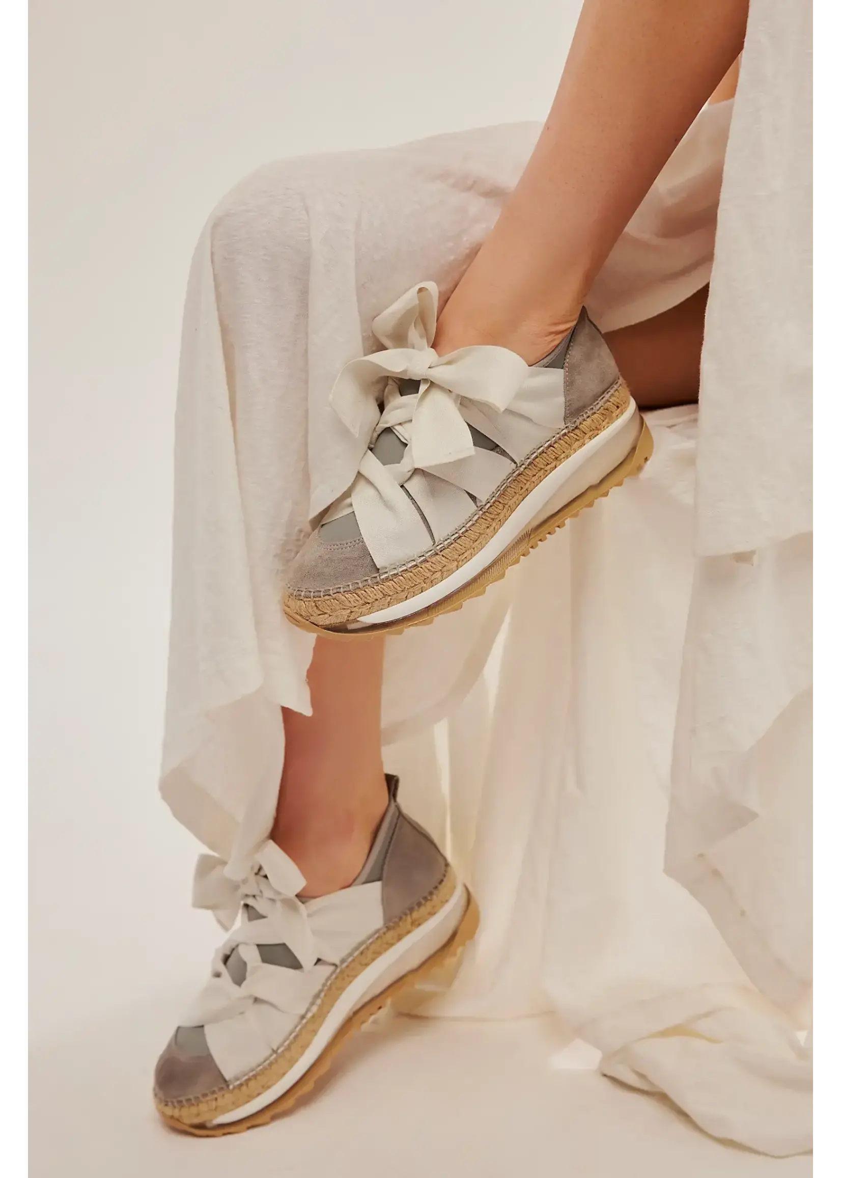 Free People CHAPMIN ESPADRILLE SNEAKER / OYSTER COMBO