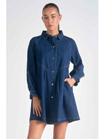 Elan Long Sleeve Button Down Dress (