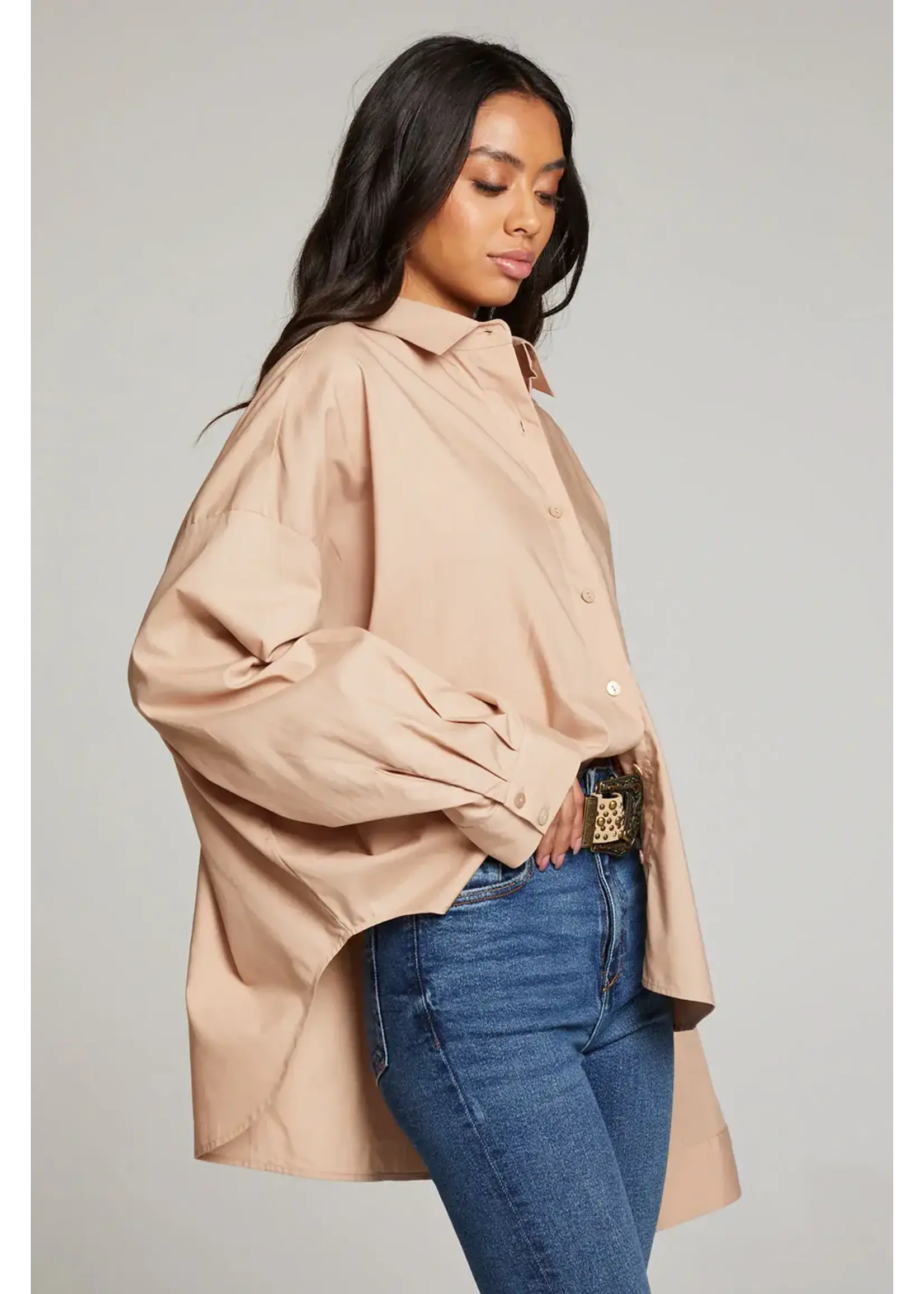 Chaser Cotton Ezra Top (Warm Taupe)