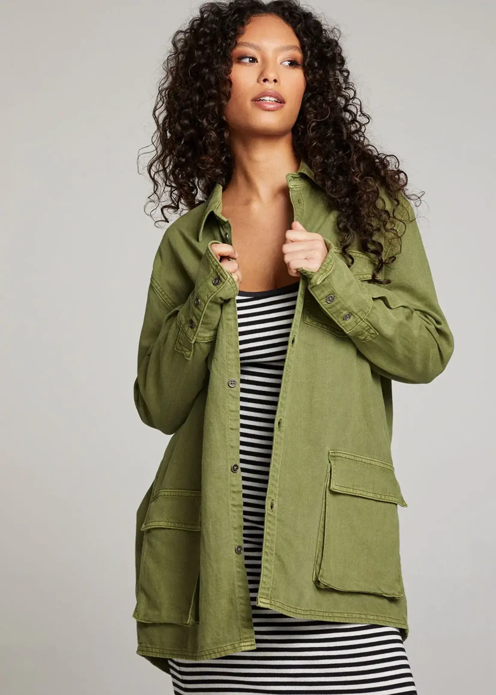 Chaser Cargo Twill Button Up (Sphagnum)