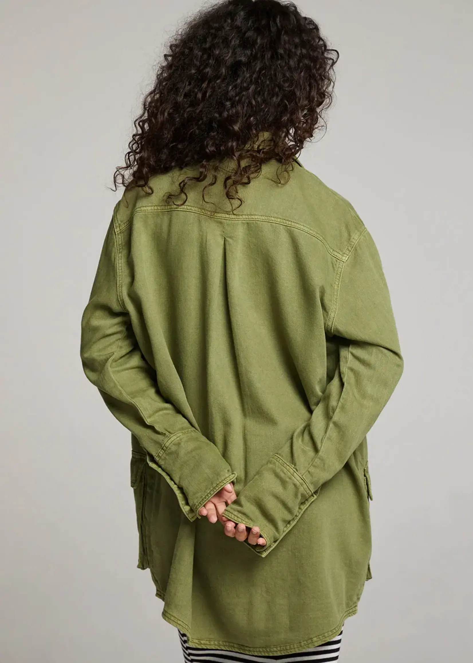 Chaser Cargo Twill Button Up (Sphagnum)