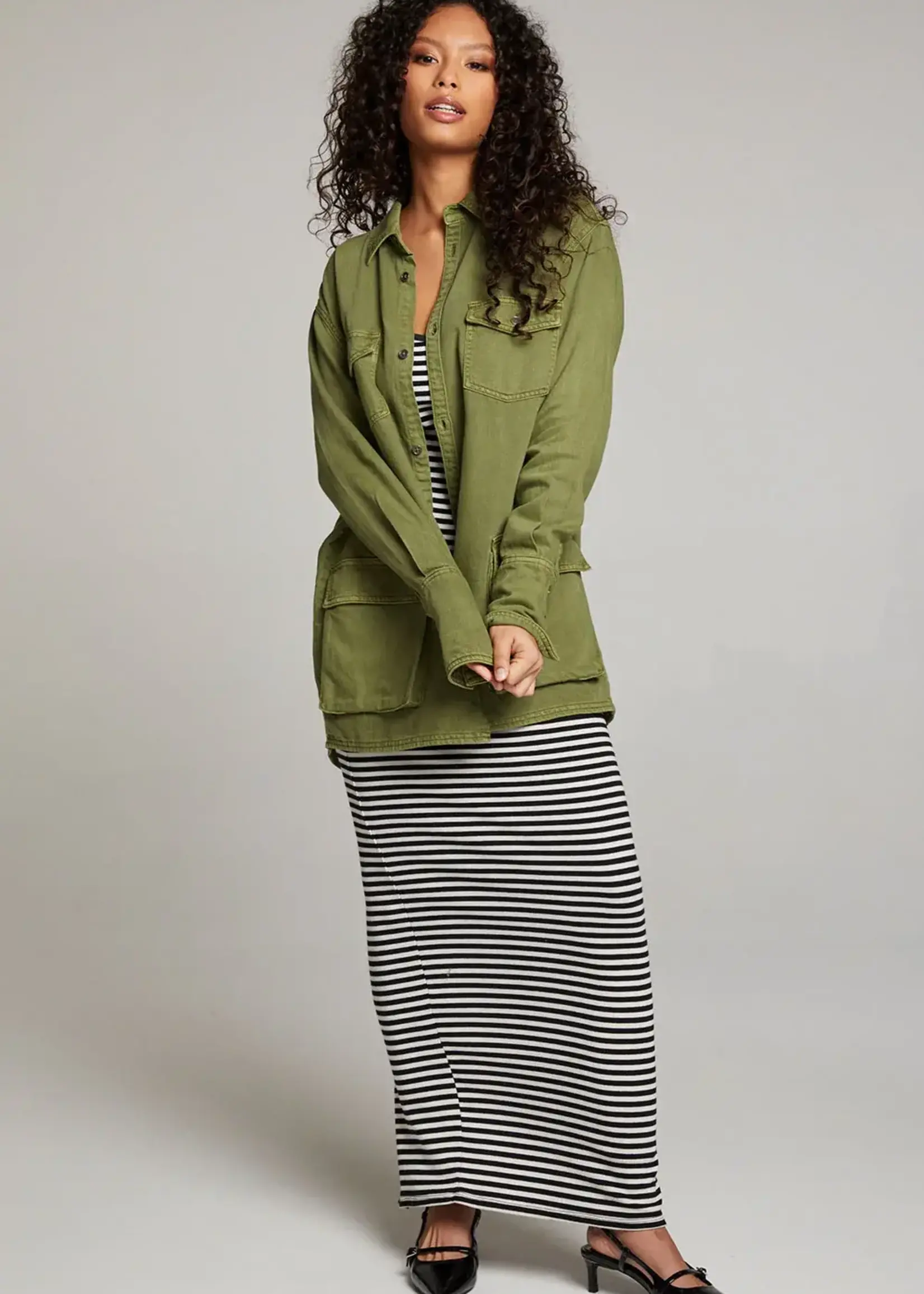 Chaser Cargo Twill Button Up (Sphagnum)