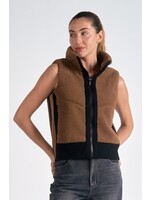 Elan Zip Up Vest (Dark Brown)