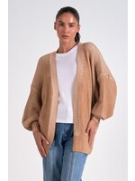 Elan Cardigan Sweater (Tan/White)