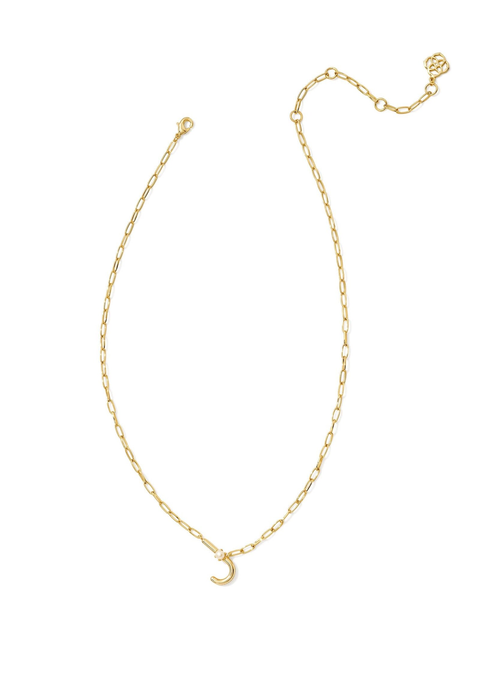 Kendra Scott PEARL LETTER J SHORT PENDANT NECKLACE