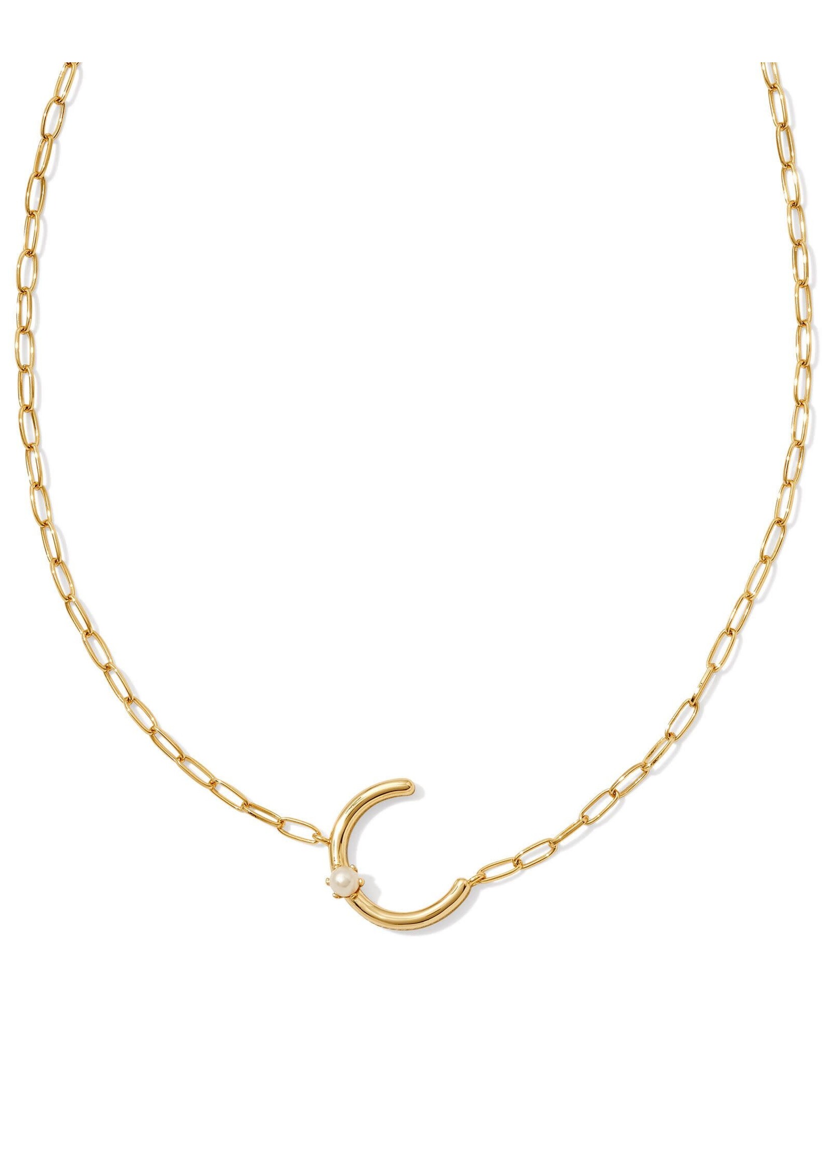 Kendra Scott PEARL LETTER C SHORT PENDANT NECKLACE