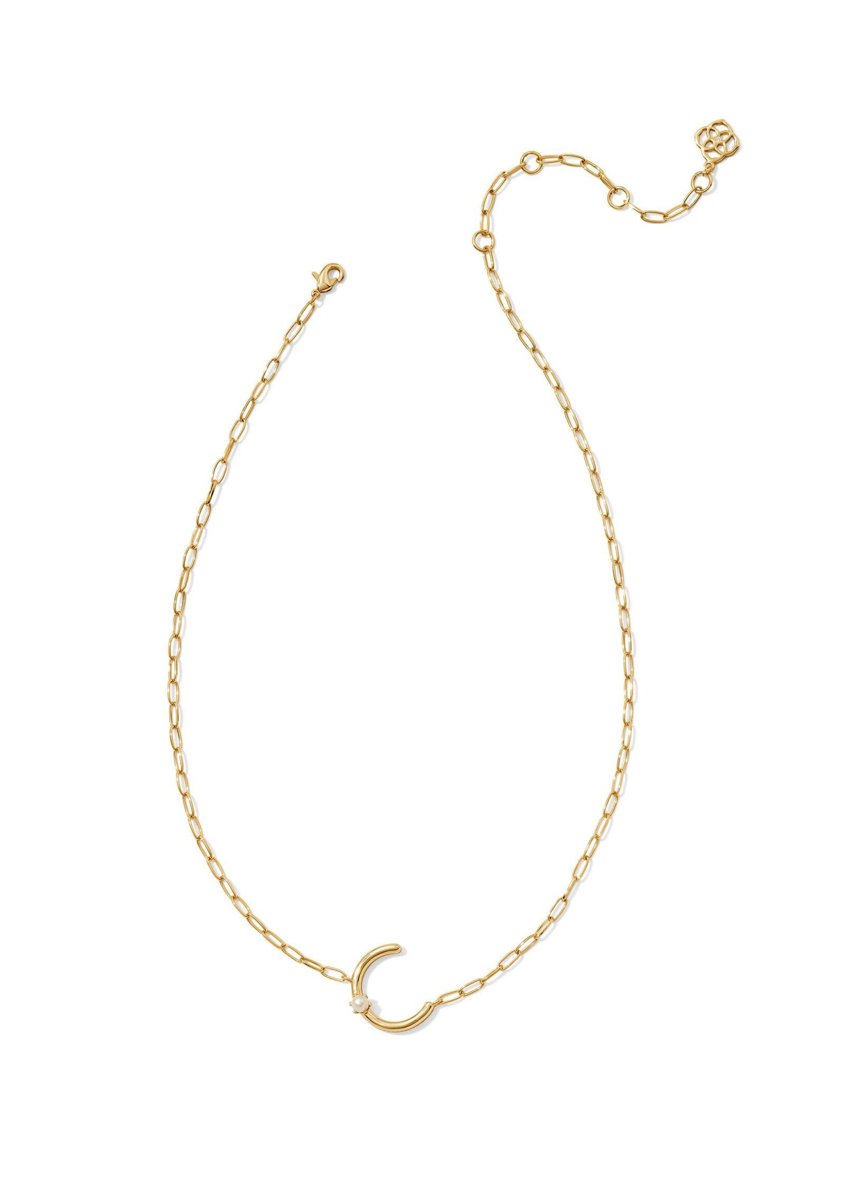 Kendra Scott PEARL LETTER C SHORT PENDANT NECKLACE