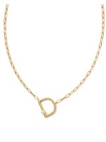 Kendra Scott PEARL LETTER D SHORT PENDANT NECKLACE