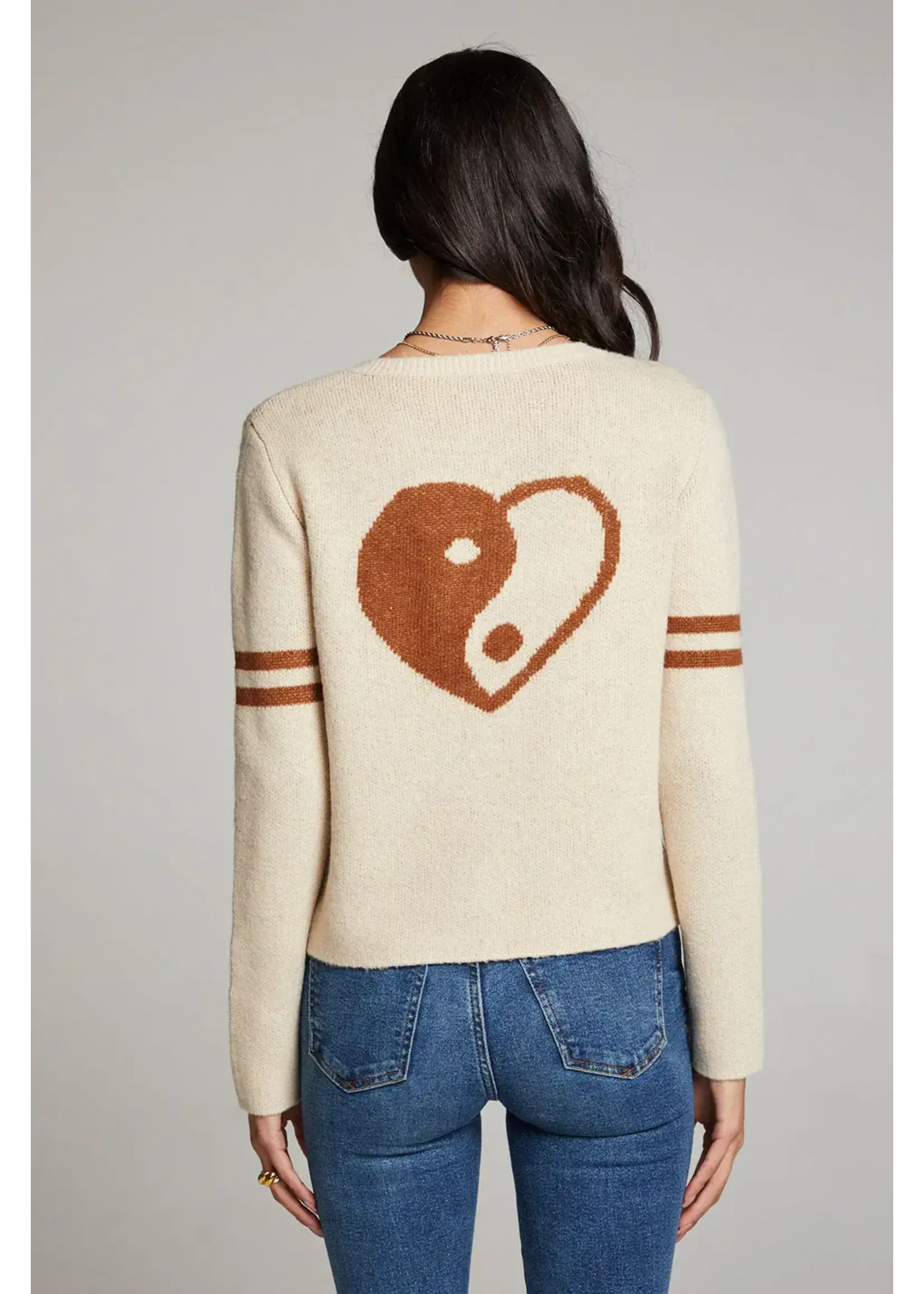 Chaser Yin Yang Heart Cardigan