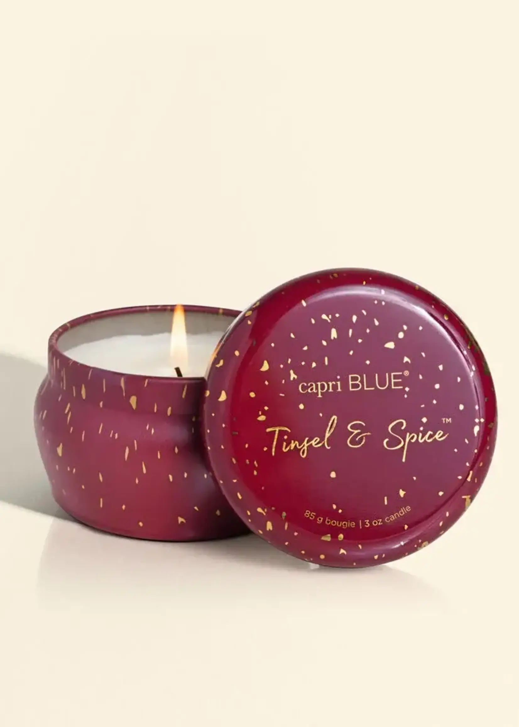 Capri Blue Tinsel & Spice Glimmer Mini Tin