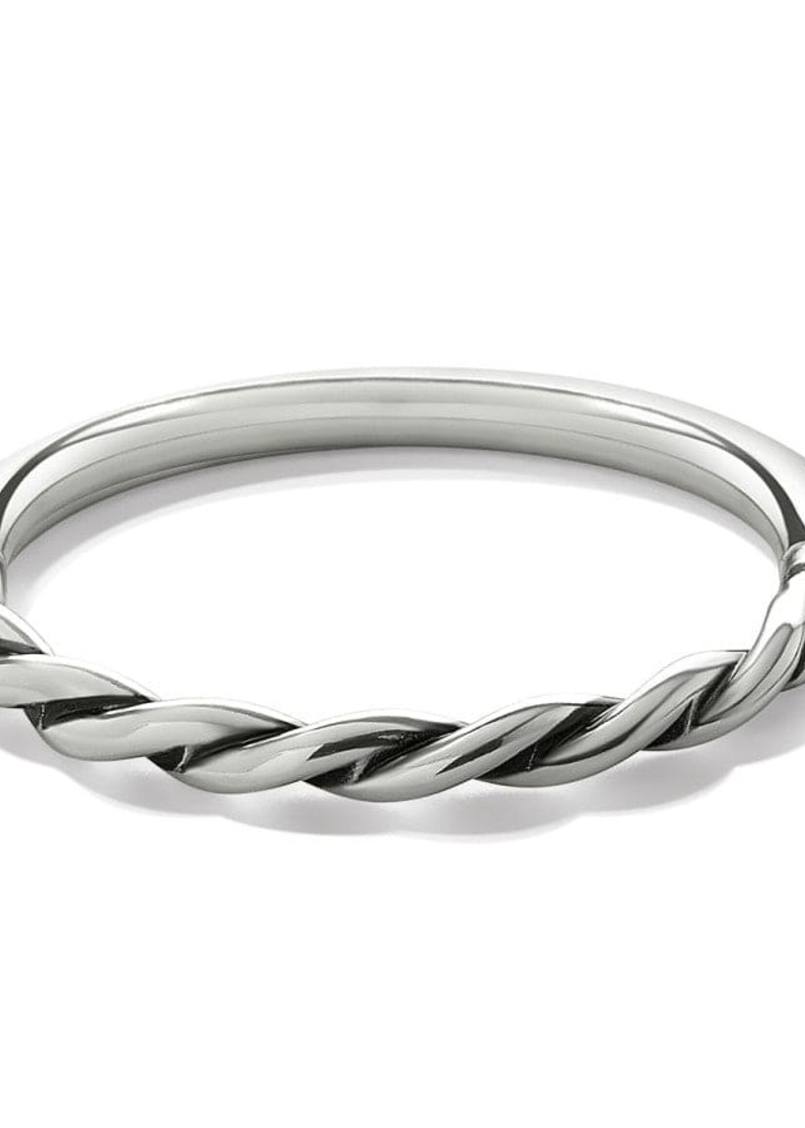 Brighton Interlok Twist Hinged Bangle - Silver, OS