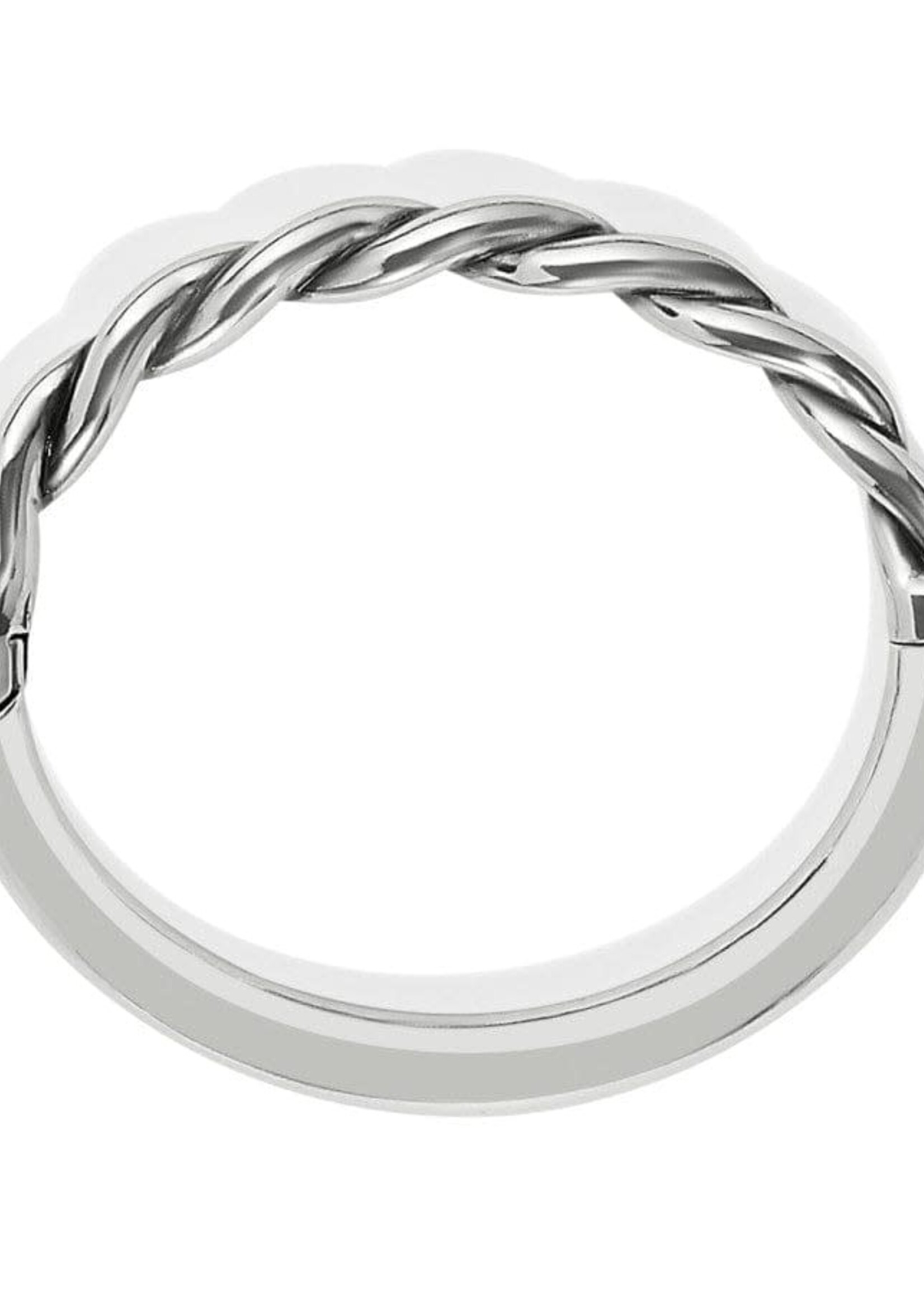 Brighton Interlok Twist Hinged Bangle - Silver, OS