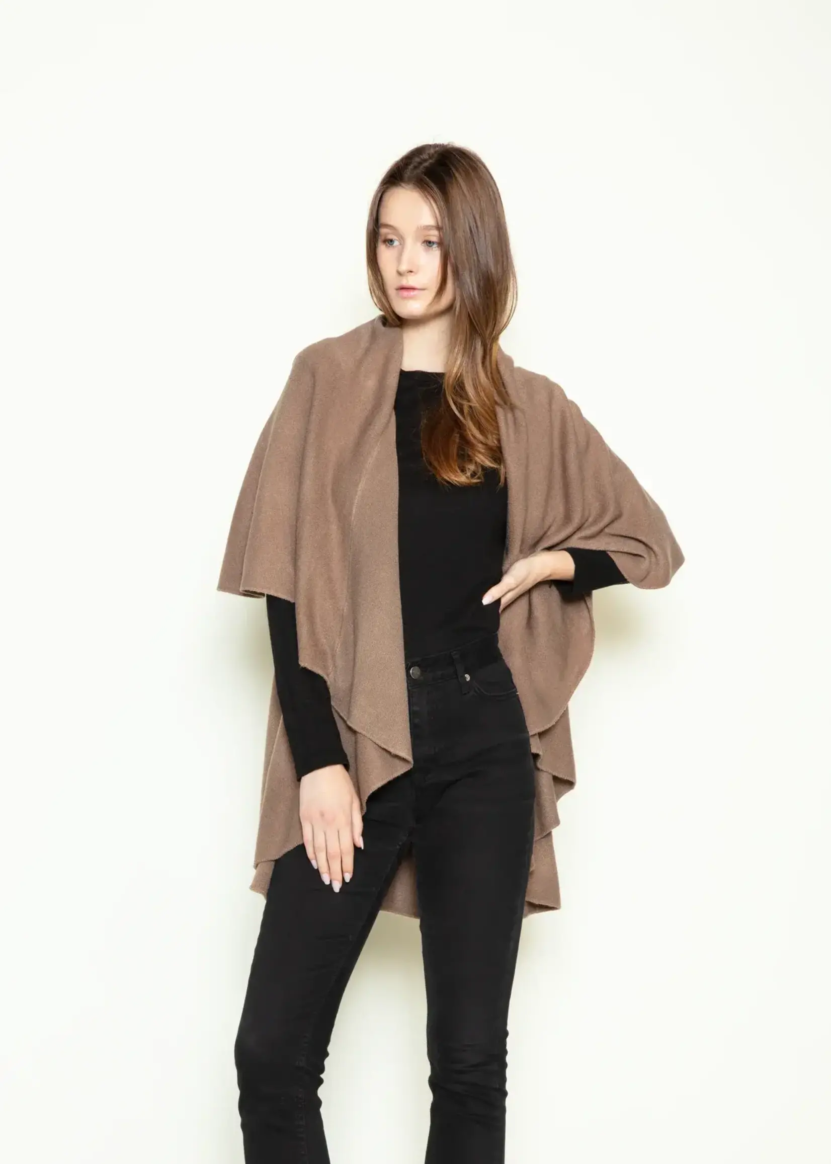 Look Shawl Vest (Taupe)