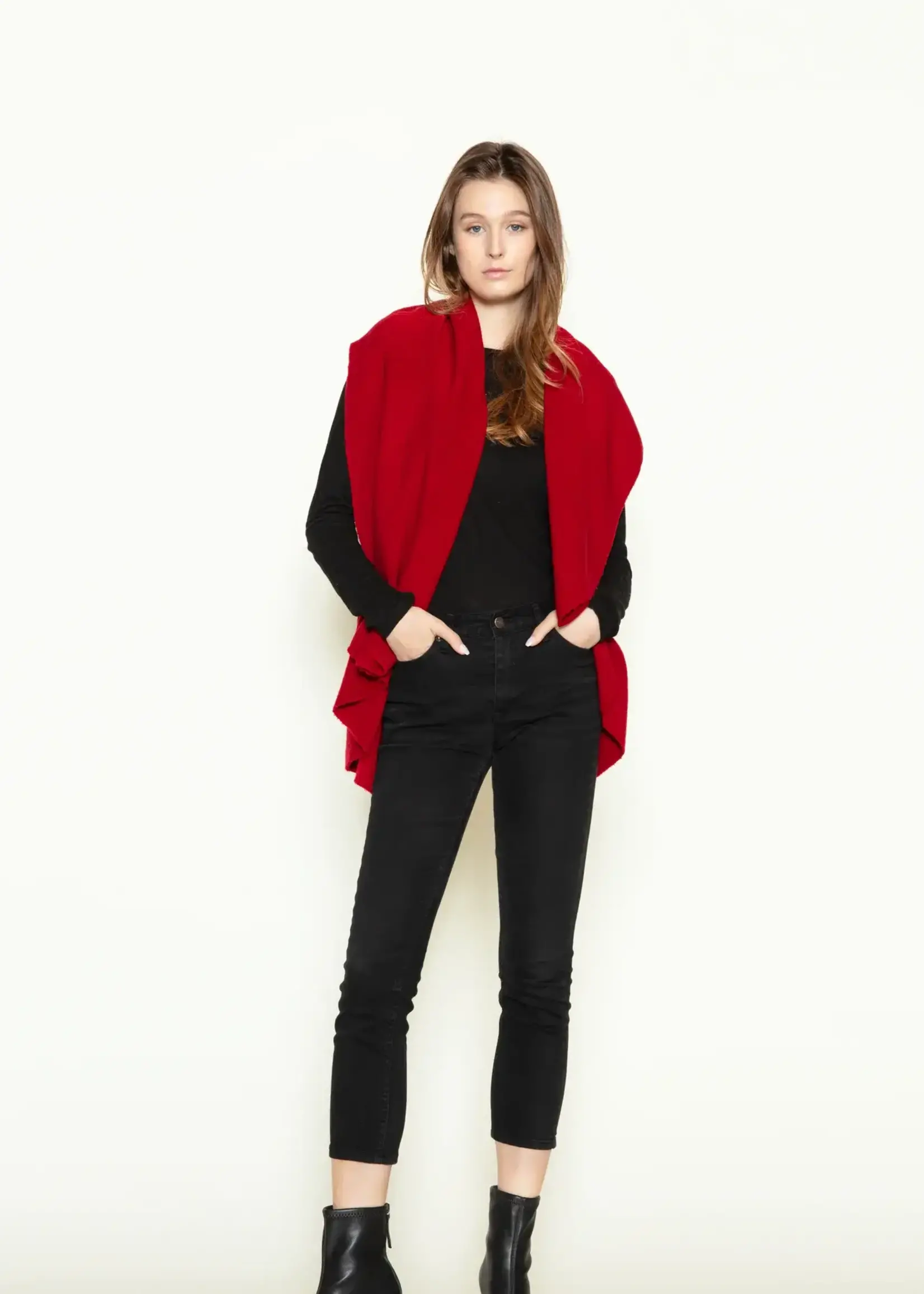 Shawl Vest (Red)
