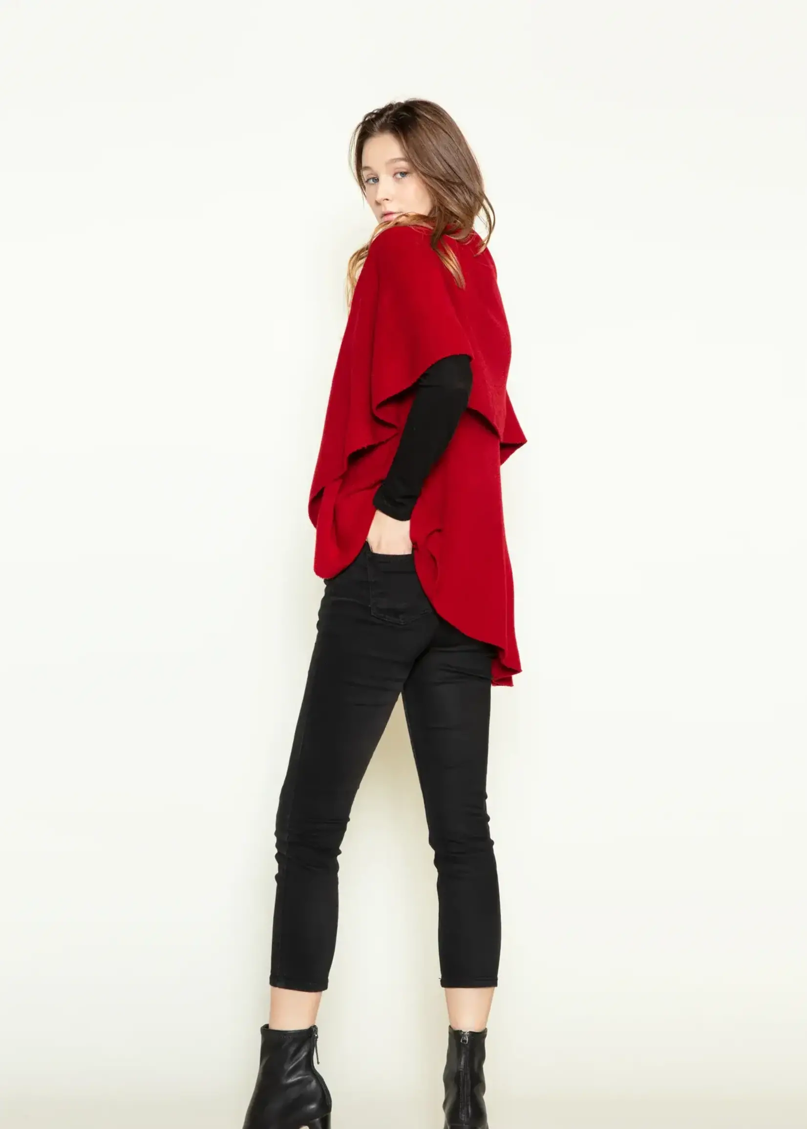 Shawl Vest (Red)