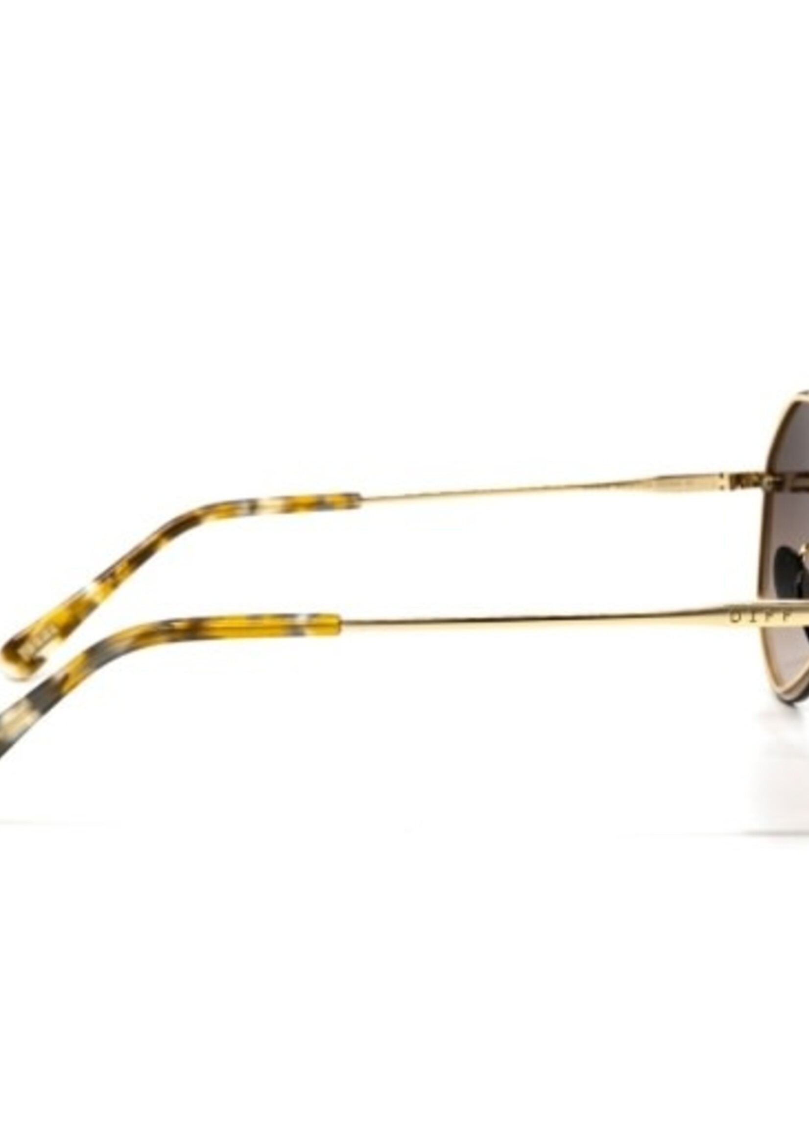 DIFF EYEWEAR / DIME OPTICS lenox - gold + sea tortoise tips + brown gradient