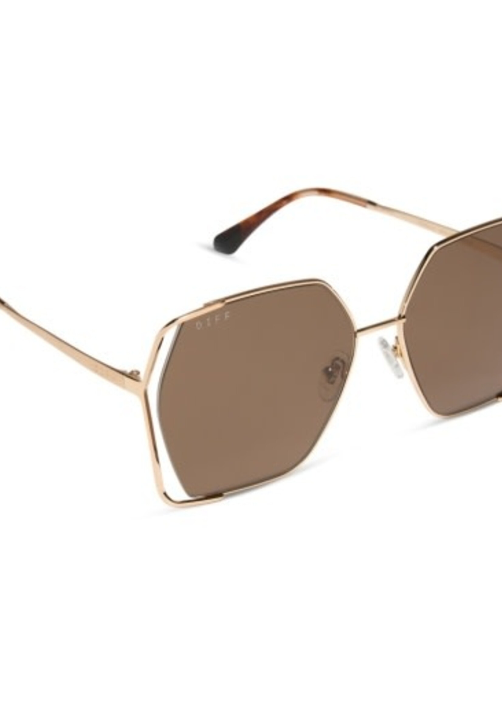 DIFF EYEWEAR / DIME OPTICS donna iv brushed gold + truffle