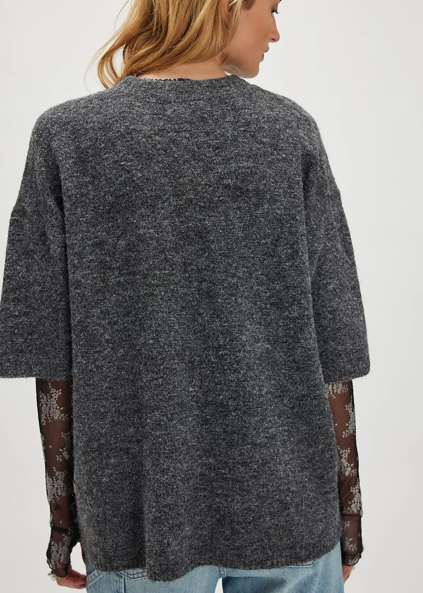 Free People Margot Sweater Tee (Charcoal Heather)