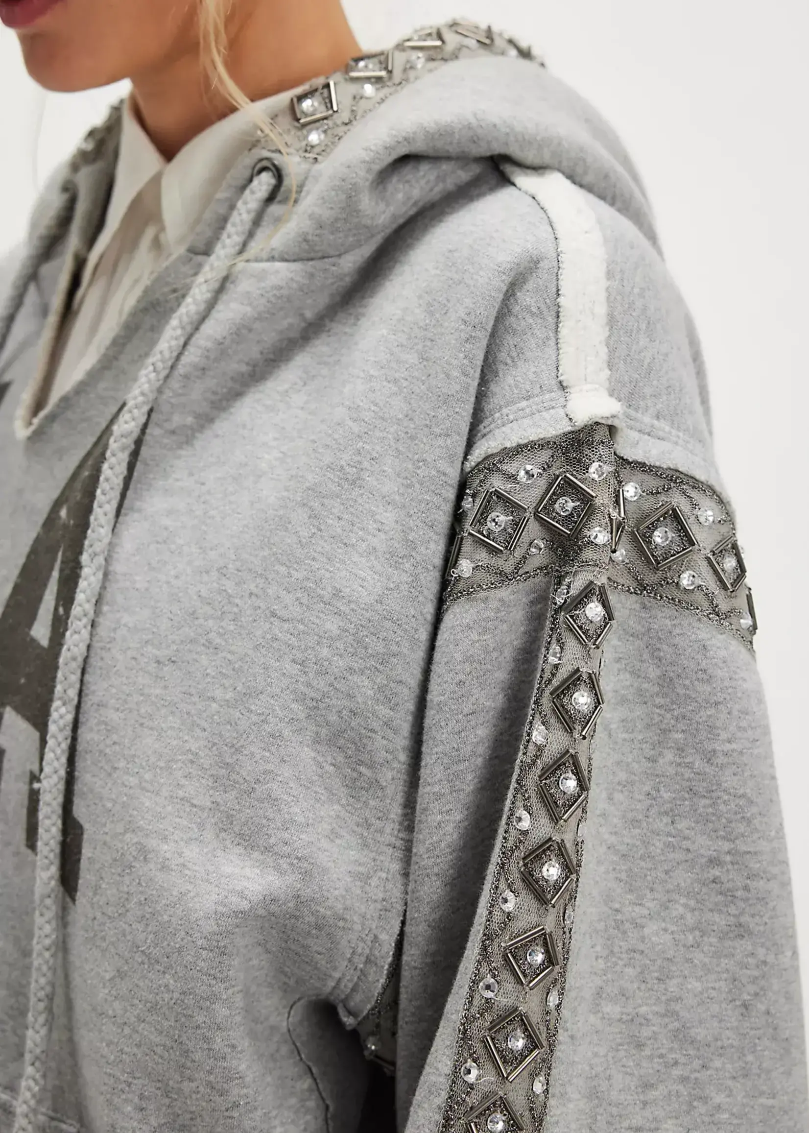 Free People Midnight Sparkle Hoodie (Heather Grey)