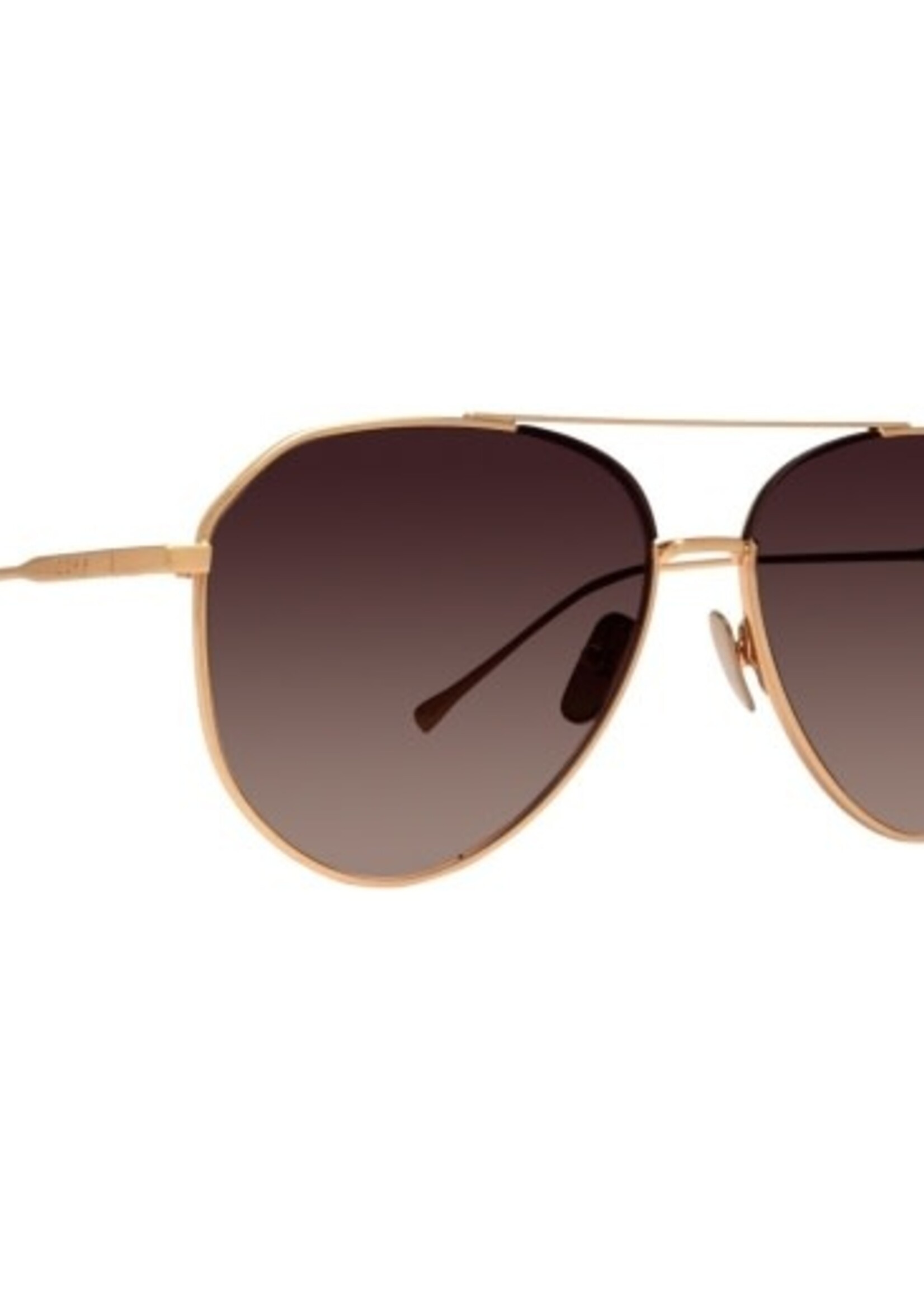 DIFF EYEWEAR / DIME OPTICS dash - brushed gold + coffee gradient