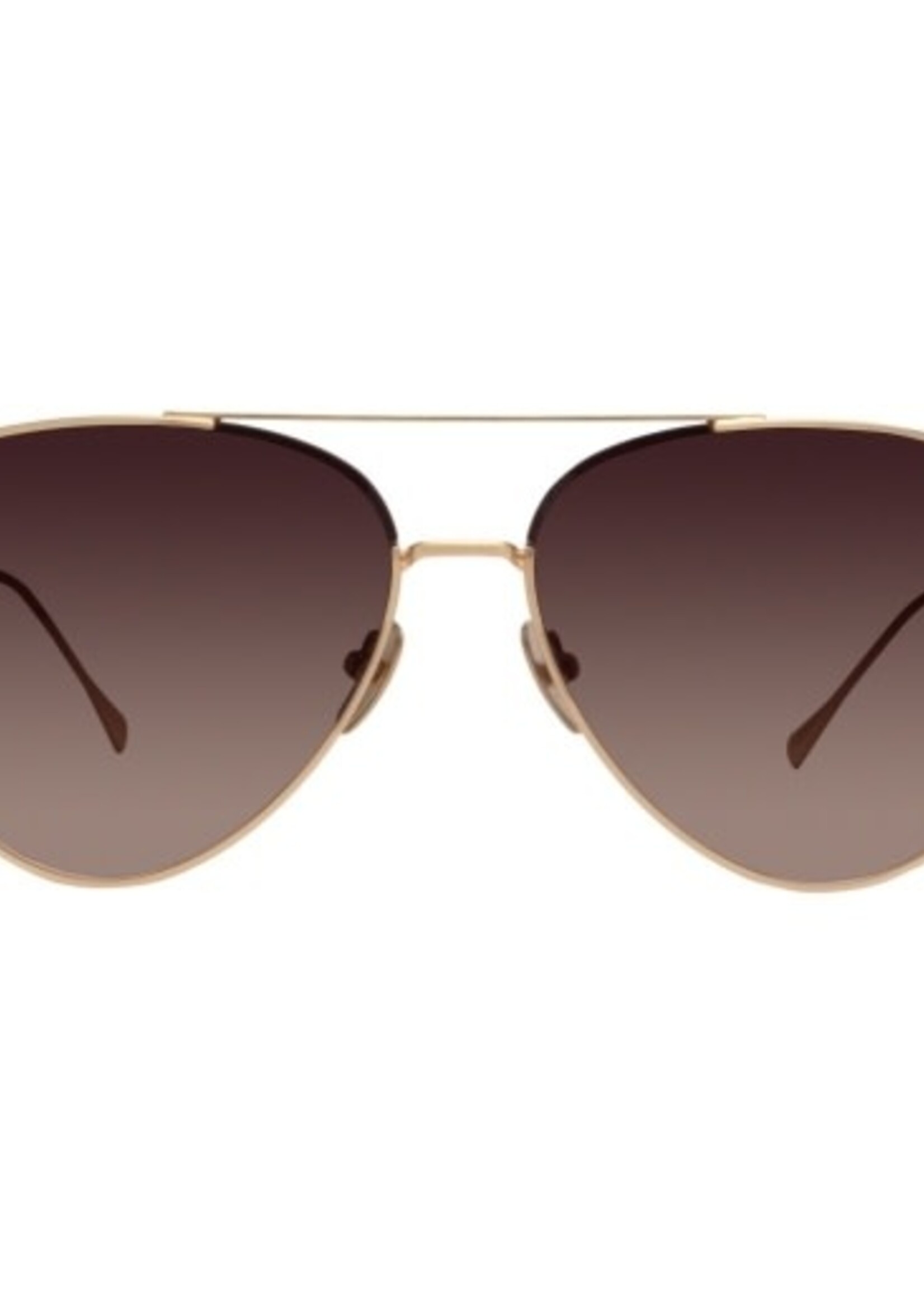 DIFF EYEWEAR / DIME OPTICS dash - brushed gold + coffee gradient