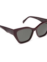 DIFF EYEWEAR / DIME OPTICS evie dark cherry lacquer + grey polarized