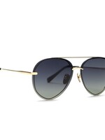 DIFF EYEWEAR / DIME OPTICS lenox - gold, black + grey gradient polarized