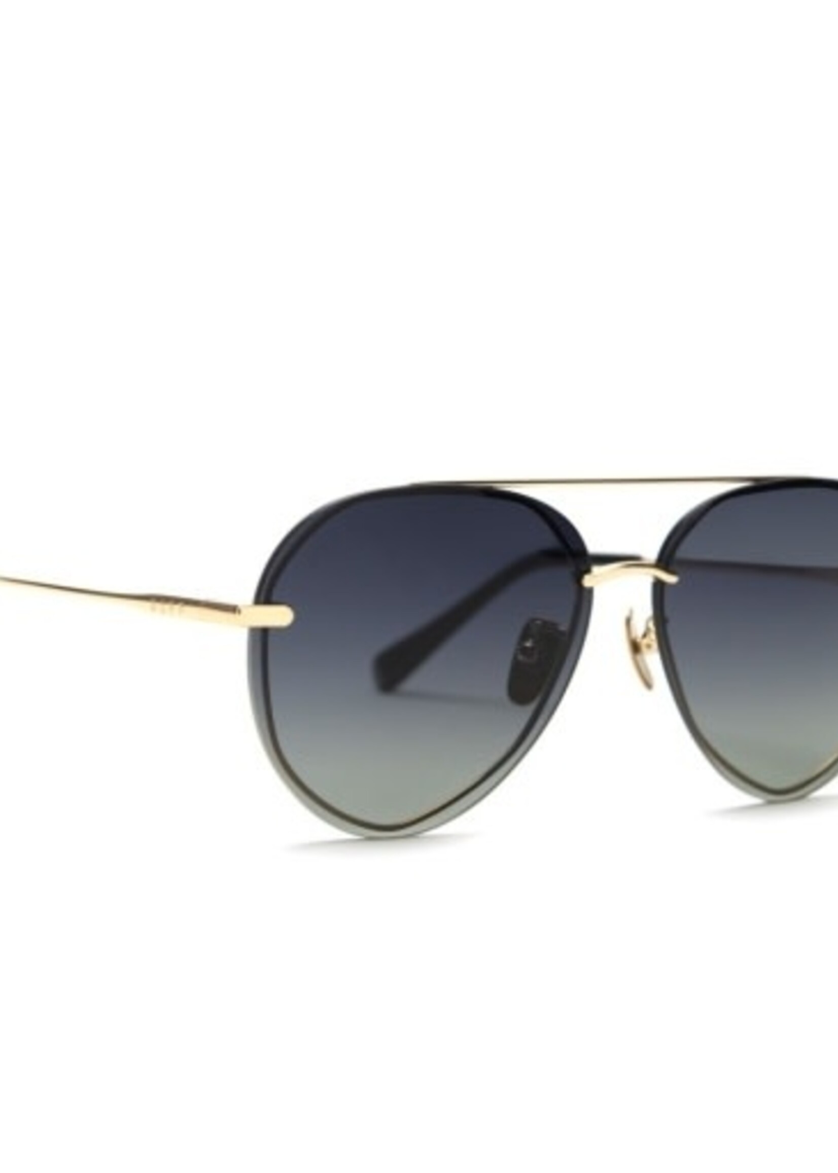 DIFF EYEWEAR / DIME OPTICS lenox - gold, black + grey gradient polarized