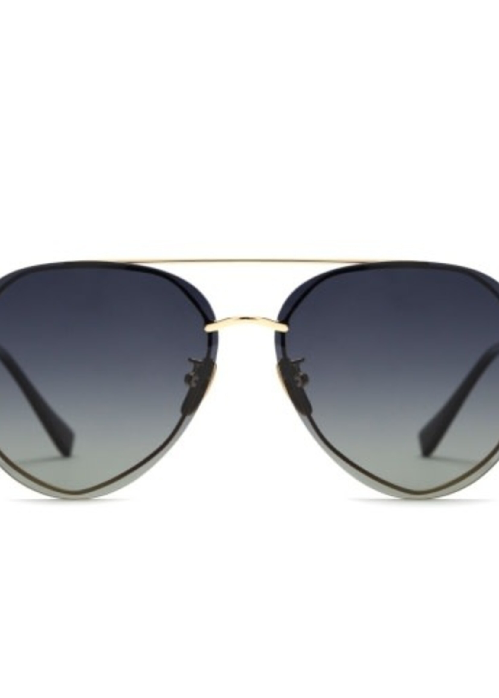 DIFF EYEWEAR / DIME OPTICS lenox - gold, black + grey gradient polarized