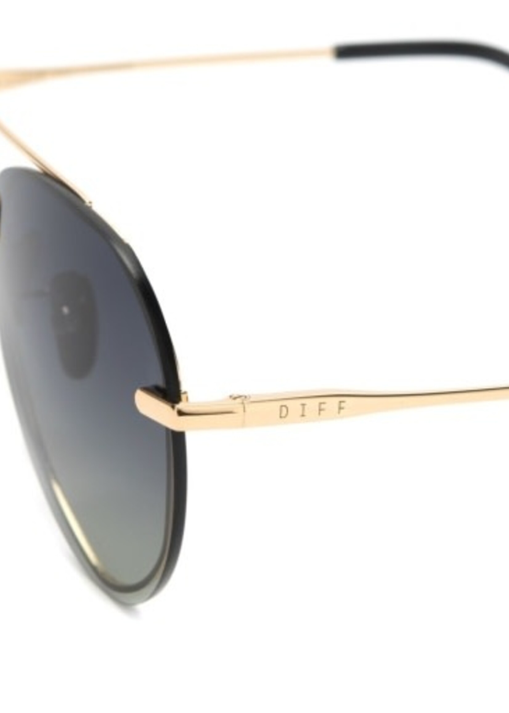 DIFF EYEWEAR / DIME OPTICS lenox - gold, black + grey gradient polarized