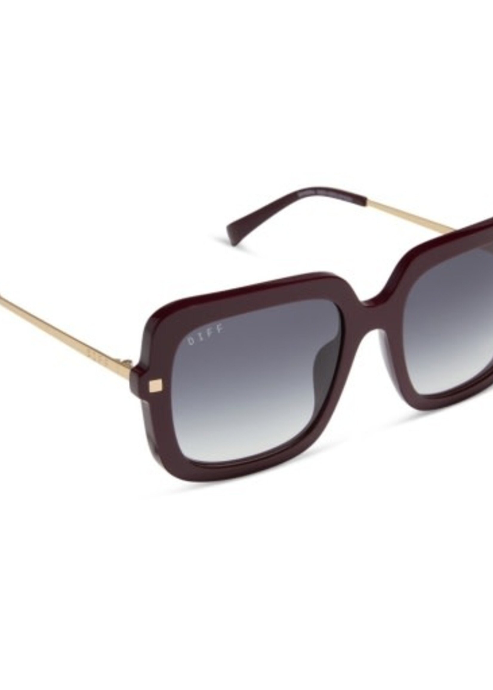 DIFF EYEWEAR / DIME OPTICS sandra dark cherry lacquer + grey gradient