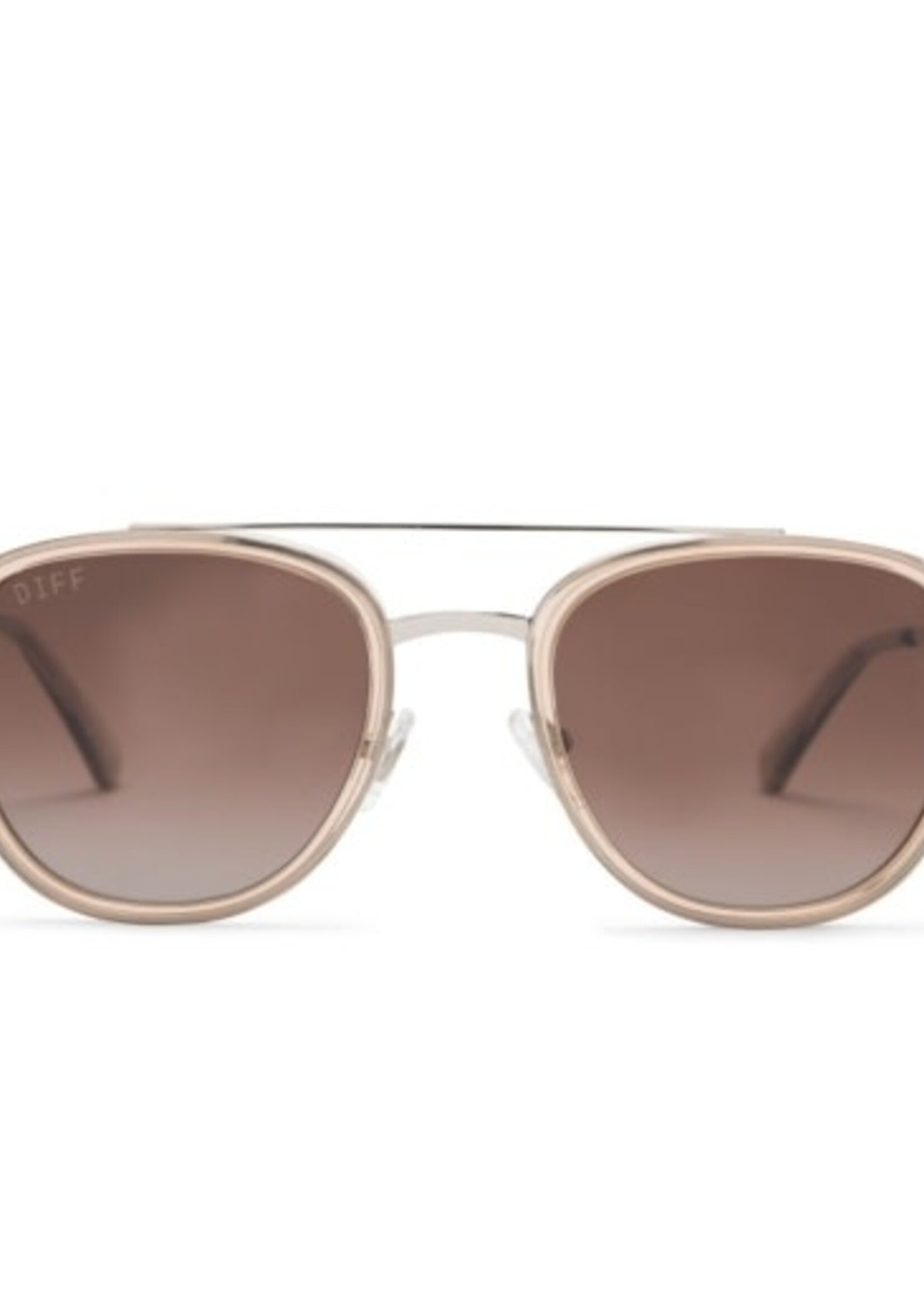 DIFF EYEWEAR / DIME OPTICS camden - vintage crystal + brown gradient pol